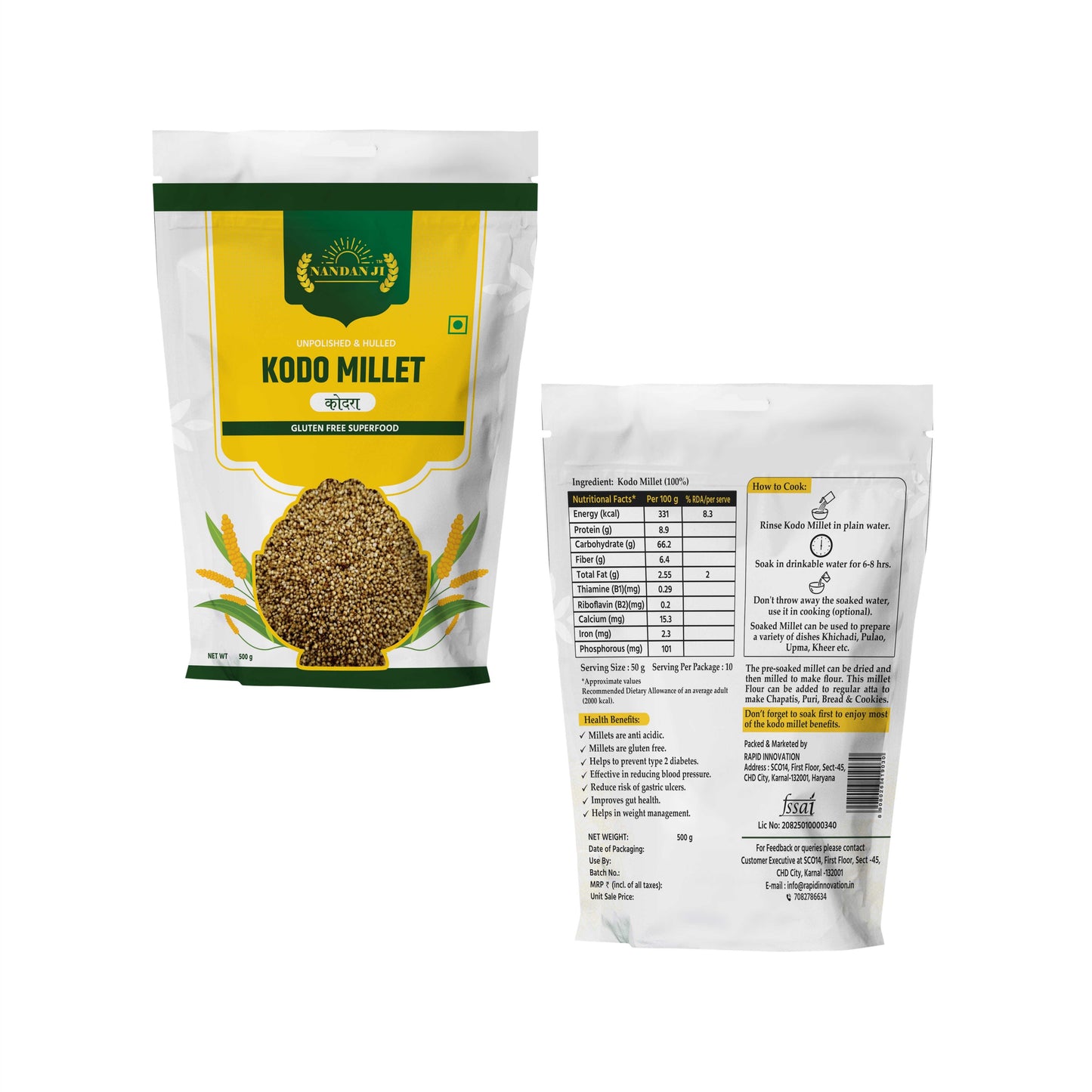 Kodo (Kodra) Millet (Rice Susbtitute) 500 g