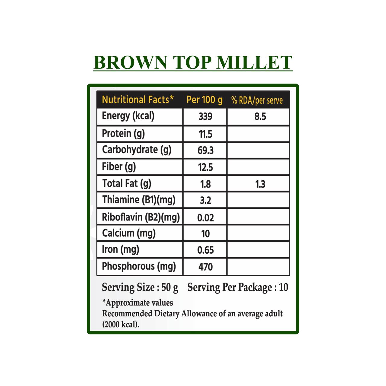Brown Top (Hari Kangni) Millet (Rice substitute) 500 g